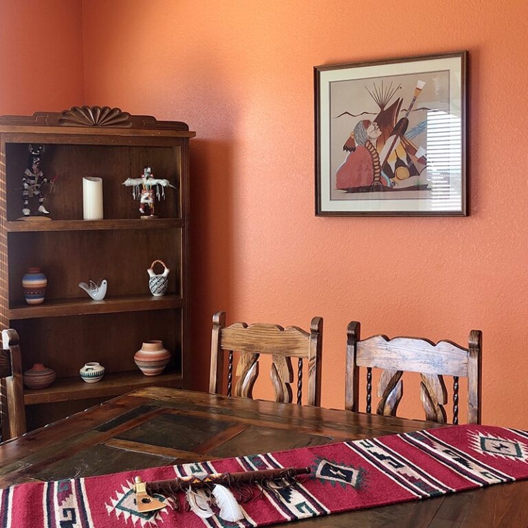 Painted dining room interior