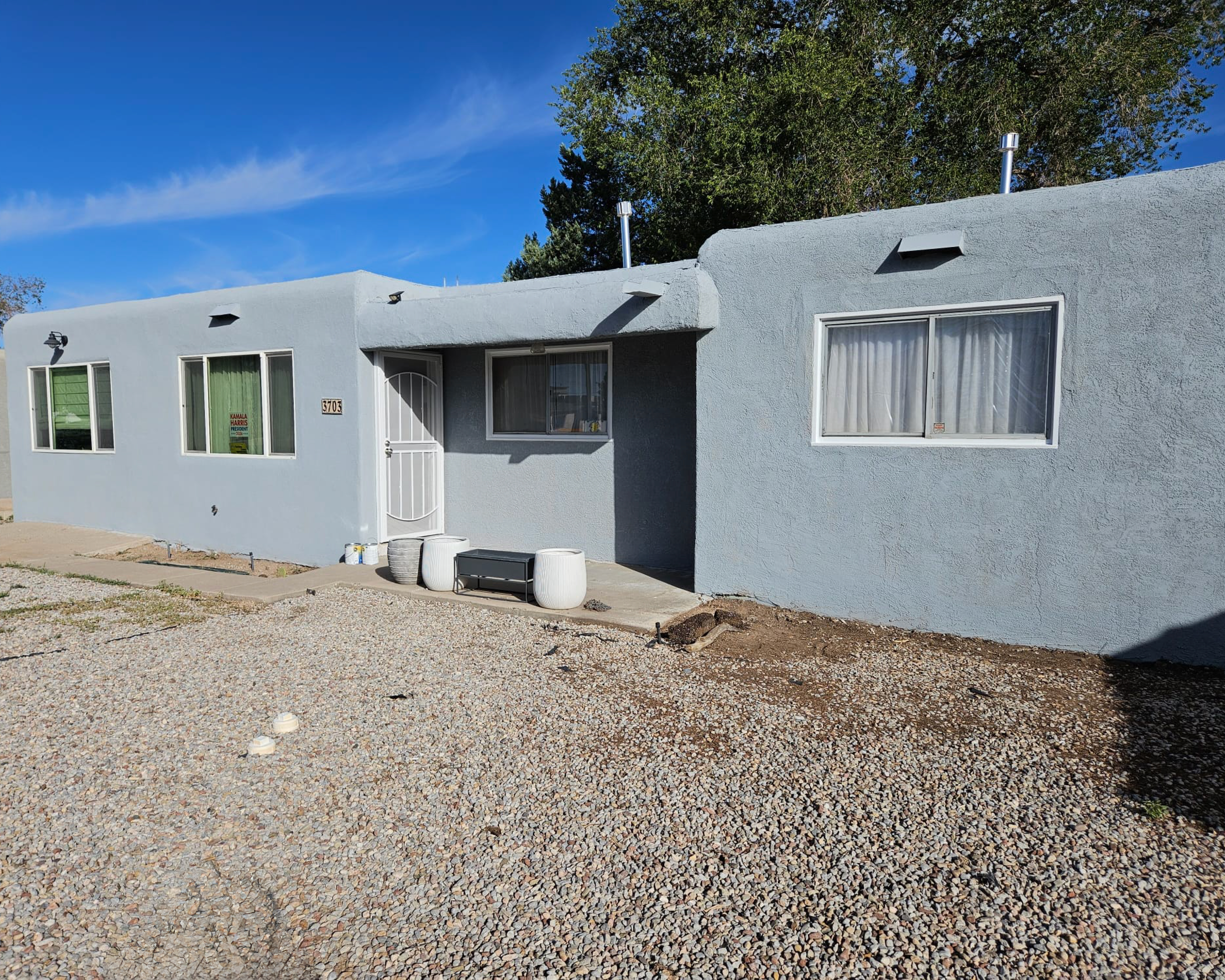 Exterior of single-story home
