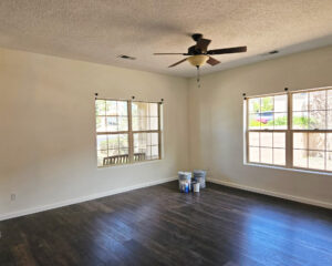 Painted interior walls