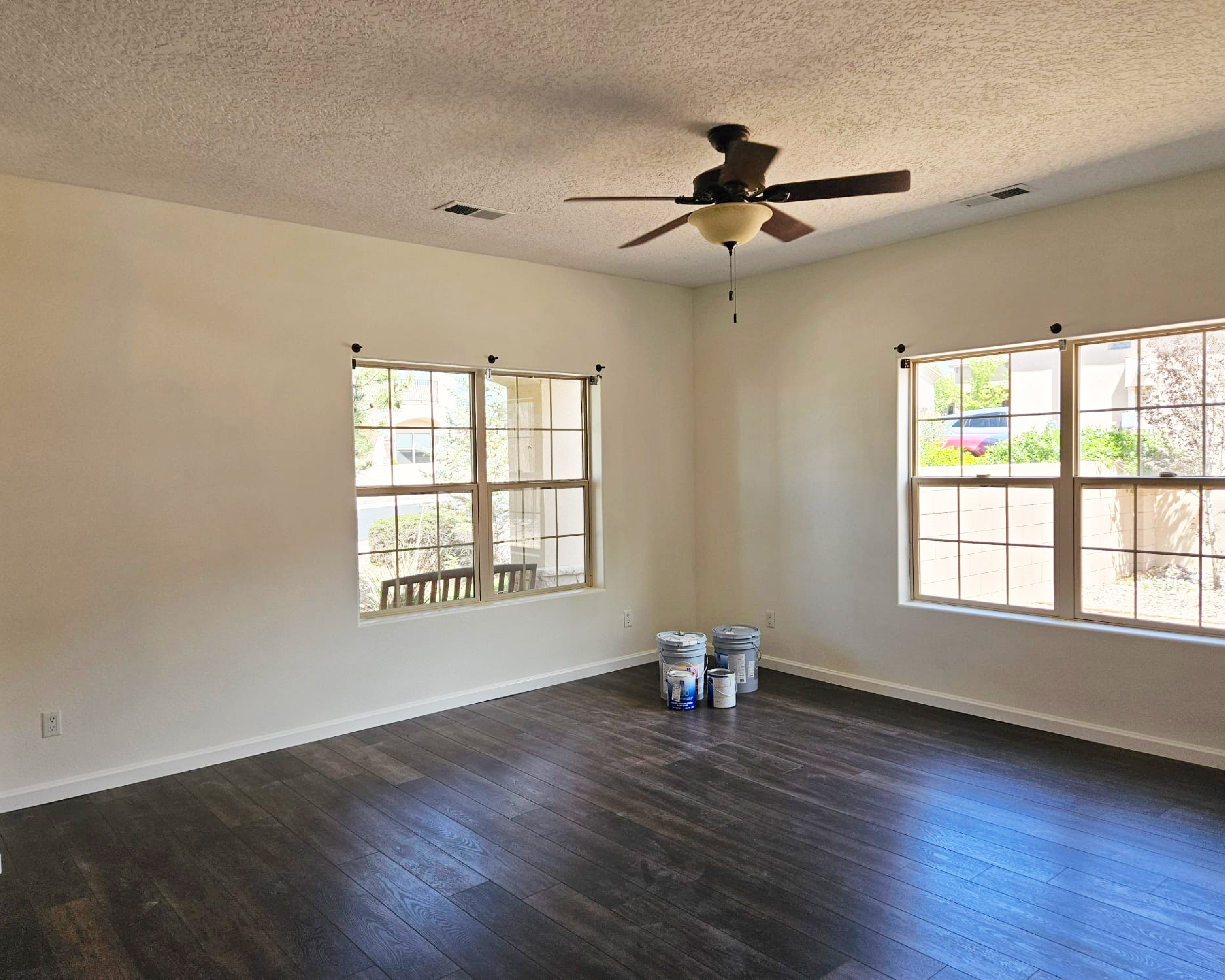 Painted interior walls
