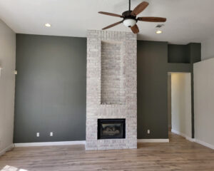 Painted interior wall